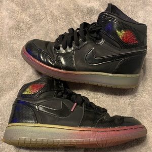 Nike Air Jordan retro fuchsia rainbow. Size 4.5Y